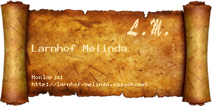 Larnhof Melinda névjegykártya